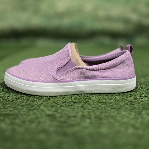 Sperry | Crest vibe chambray Lavender Slip-On woven linen Sneakers - Picture 4 of 16
